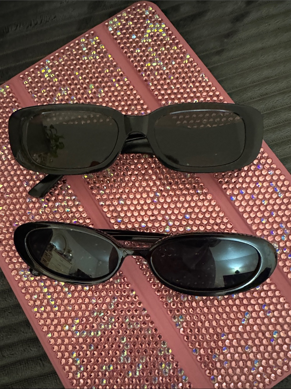 Black Women's Fashion Sunglasses - Sleek Rectangle and Oval Styles